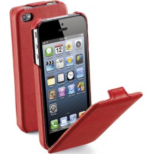 Чехол с крышкой FLAP для iPhone 5/5S Cellularline красный